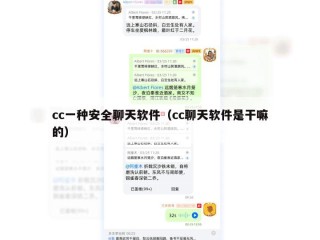 cc一种安全聊天软件（cc聊天软件是干嘛的）