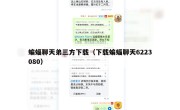 蝙蝠聊天弟三方下载（下载蝙蝠聊天6223080）