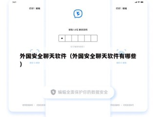 外国安全聊天软件（外国安全聊天软件有哪些）