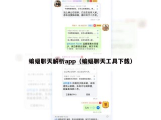 蝙蝠聊天解析app（蝙蝠聊天工具下载）