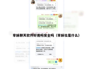 享脉聊天软件好用吗安全吗（享脉社是什么）