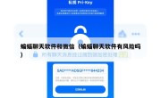 蝙蝠聊天软件和微信（蝙蝠聊天软件有风险吗）