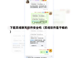 下载灵魂聊天软件安全吗（灵魂软件是干嘛的）
