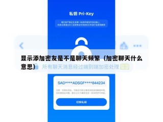 显示添加密友是不是聊天频繁（加密聊天什么意思）