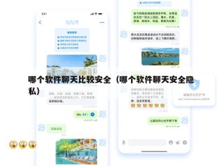 哪个软件聊天比较安全（哪个软件聊天安全隐私）