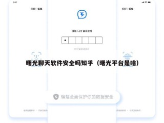 曙光聊天软件安全吗知乎（曙光平台是啥）