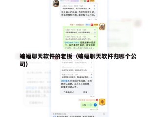 蝙蝠聊天软件的老板（蝙蝠聊天软件归哪个公司）