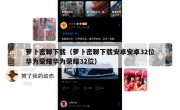 萝卜密聊下载（萝卜密聊下载安卓安卓32位华为荣耀华为荣耀32位）