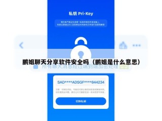 鹏姐聊天分享软件安全吗（鹏姐是什么意思）