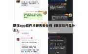 默往app软件只聊天安全吗（默往软件是什么）