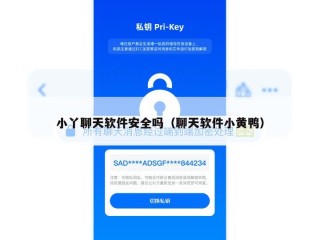 小丫聊天软件安全吗（聊天软件小黄鸭）