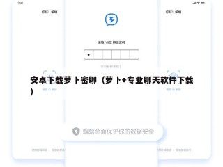 安卓下载萝卜密聊（萝卜+专业聊天软件下载）