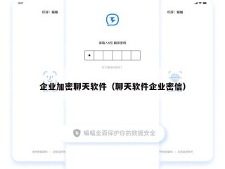 企业加密聊天软件（聊天软件企业密信）