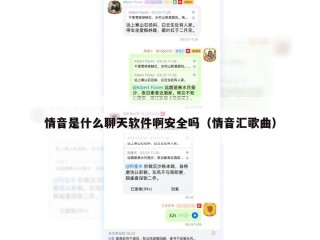 情音是什么聊天软件啊安全吗（情音汇歌曲）