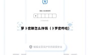 萝卜密聊怎么挣钱（卜罗密咋吃）