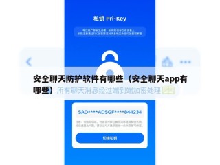 安全聊天防护软件有哪些（安全聊天app有哪些）