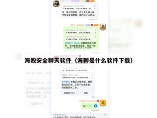 海殴安全聊天软件（海聊是什么软件下载）