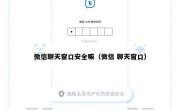 微信聊天窗口安全嘛（微信 聊天窗口）