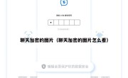 聊天加密的图片（聊天加密的图片怎么看）
