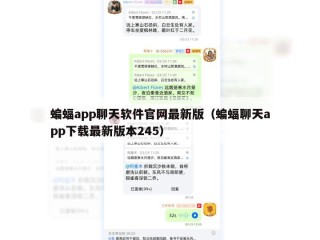 蝙蝠app聊天软件官网最新版（蝙蝠聊天app下载最新版本245）
