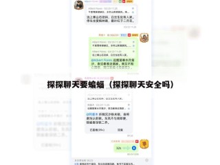 探探聊天要蝙蝠（探探聊天安全吗）