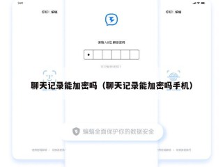 聊天记录能加密吗（聊天记录能加密吗手机）