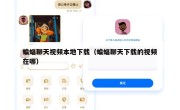 蝙蝠聊天视频本地下载（蝙蝠聊天下载的视频在哪）