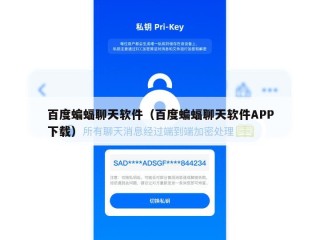 百度蝙蝠聊天软件（百度蝙蝠聊天软件APP下载）