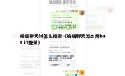 蝙蝠聊天id怎么搜索（蝙蝠聊天怎么用bat id登录）