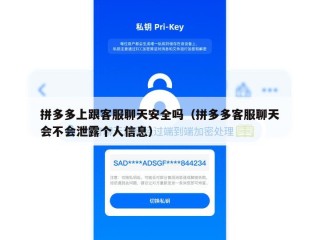 拼多多上跟客服聊天安全吗（拼多多客服聊天会不会泄露个人信息）