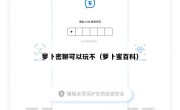萝卜密聊可以玩不（萝卜蜜百科）