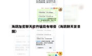 海鸥加密聊天软件骗局有哪些（海鸥聊天背景图）