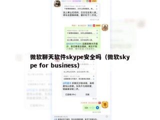 微软聊天软件skype安全吗（微软skype for business）