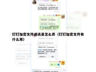 钉钉加密文件通讯录怎么弄（钉钉加密文件有什么用）