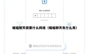 蝙蝠聊天需要什么网络（蝙蝠聊天有什么用）