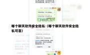 哪个聊天软件安全隐私（哪个聊天软件安全隐私可靠）