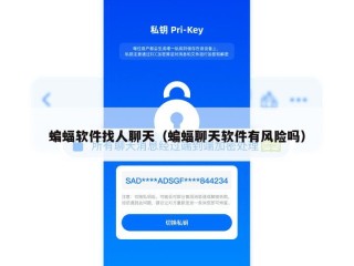 蝙蝠软件找人聊天（蝙蝠聊天软件有风险吗）