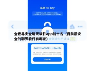 全世界安全聊天软件app前十名（目前最安全的聊天软件有哪些）