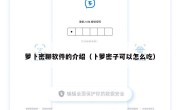 萝卜密聊软件的介绍（卜萝密子可以怎么吃）