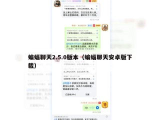 蝙蝠聊天2.5.0版本（蝙蝠聊天安卓版下载）