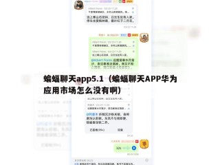 蝙蝠聊天app5.1（蝙蝠聊天APP华为应用市场怎么没有啊）