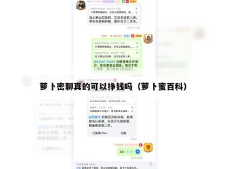 萝卜密聊真的可以挣钱吗（萝卜蜜百科）