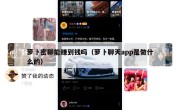 萝卜密聊能赚到钱吗（萝卜聊天app是做什么的）