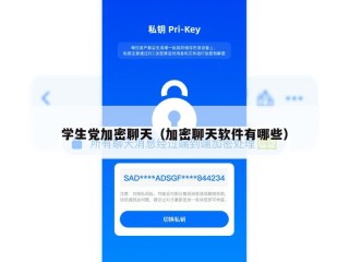 学生党加密聊天（加密聊天软件有哪些）