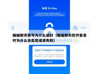 蝙蝠聊天账号为什么被封（蝙蝠聊天软件登录时为什么会出现请求失败）