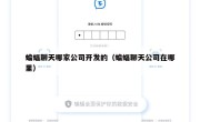 蝙蝠聊天哪家公司开发的（蝙蝠聊天公司在哪里）