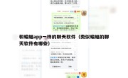 和蝙蝠app一样的聊天软件（类似蝙蝠的聊天软件有哪些）