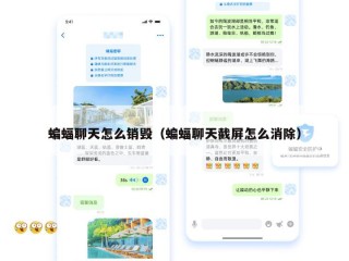 蝙蝠聊天怎么销毁（蝙蝠聊天截屏怎么消除）