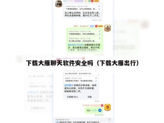 下载大雁聊天软件安全吗（下载大雁出行）