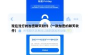 现在流行的加密聊天软件（一款加密的聊天软件）